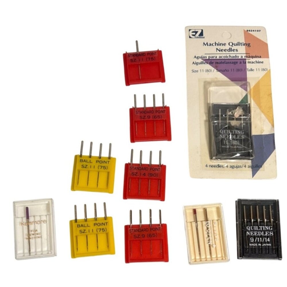 Quilting & Sewing Machine Needles Lot Kenmore & EZ 9/11/14 Standard & Ball Point